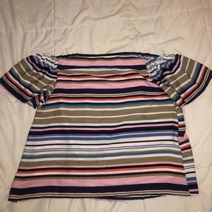 Striped Off The Shoulder Blouse